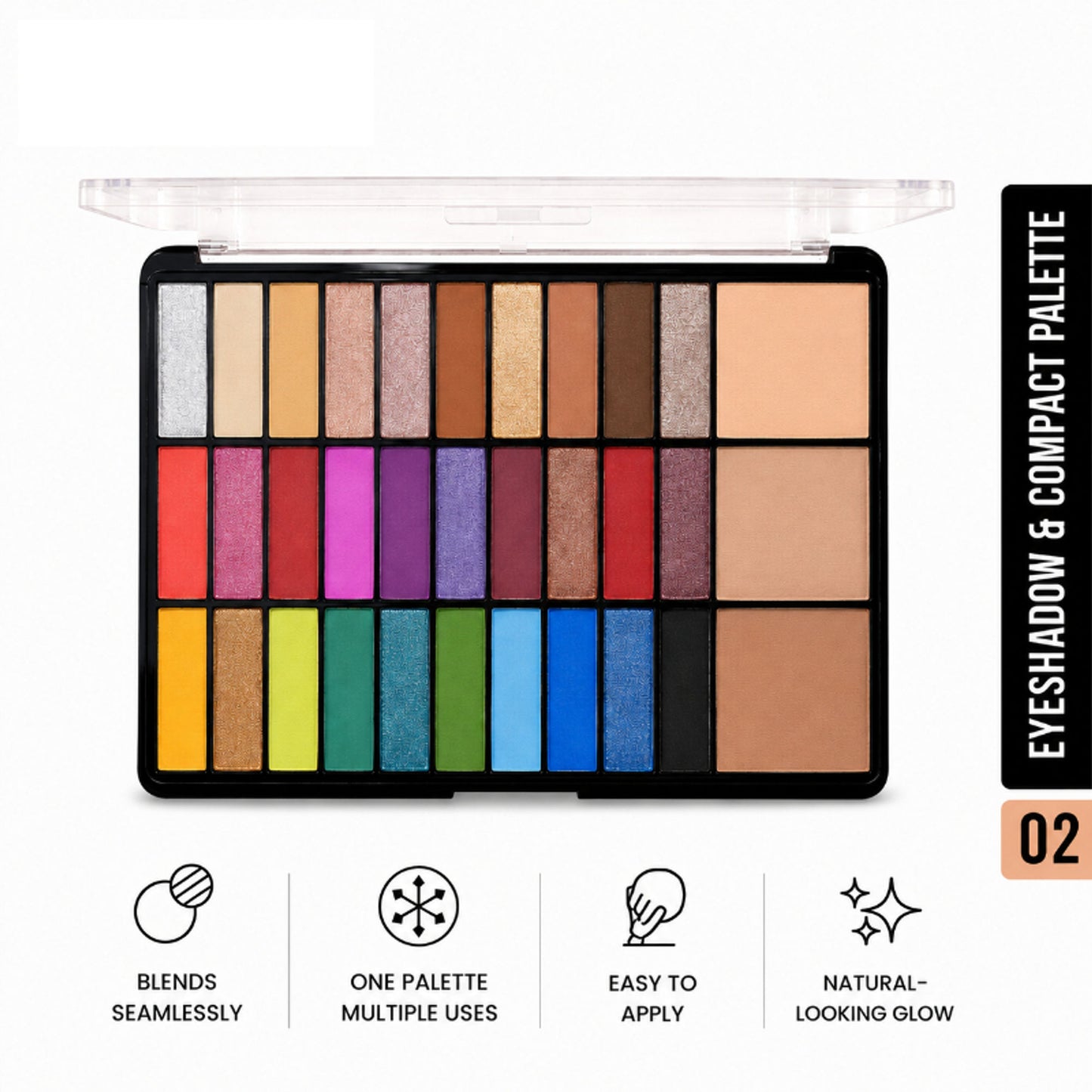 Shryoan Set of 30 Colorful Shimmer Eyeshadow & Highlighter - 2
