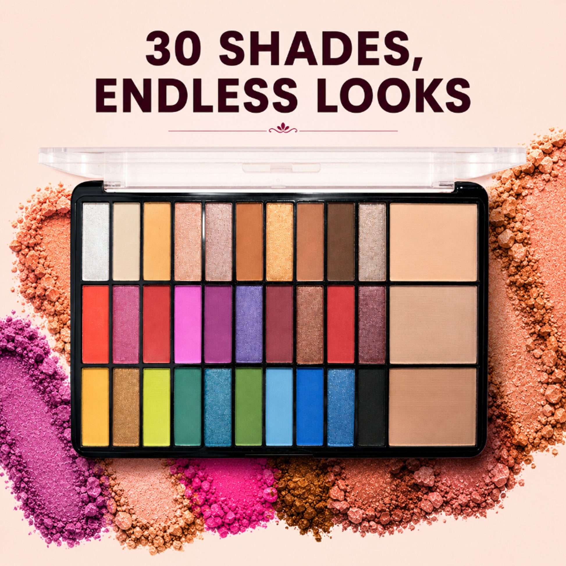 Shryoan Set of 30 Colorful Shimmer Eyeshadow & Highlighter - 2