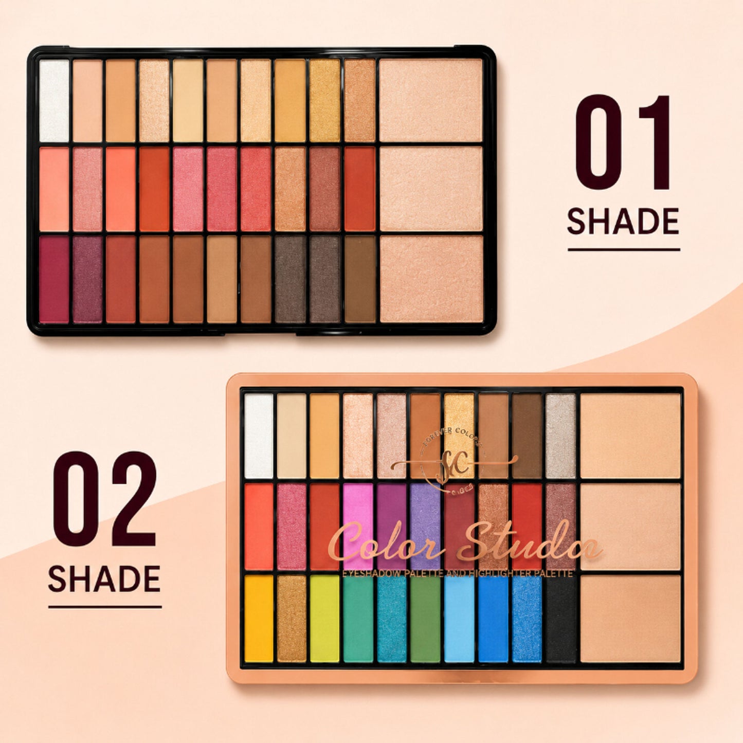 Shryoan Set of 30 Colorful Shimmer Eyeshadow & Highlighter - 2