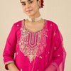 Dhiyona IE Women Ethnic Motifs Embroidered Sequinned Kurta with Trousers & Dupatta