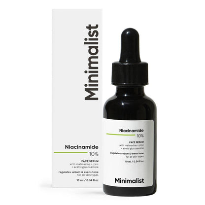 Minimalist 10% Niacinamide Face Serum With Matmarine + Zinc For Reducing Oil & Blemishes