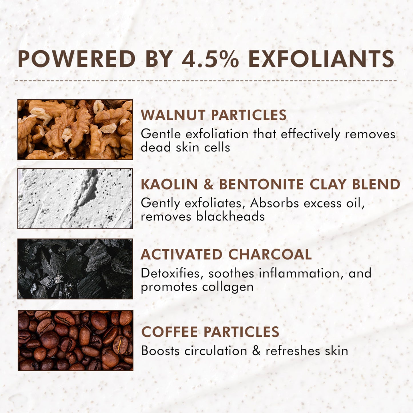 MCaffeine 4.5% Exfoliants Pore Clearing Coffee Cookie Face Scrub Remove Blackheads, Detan & Glow