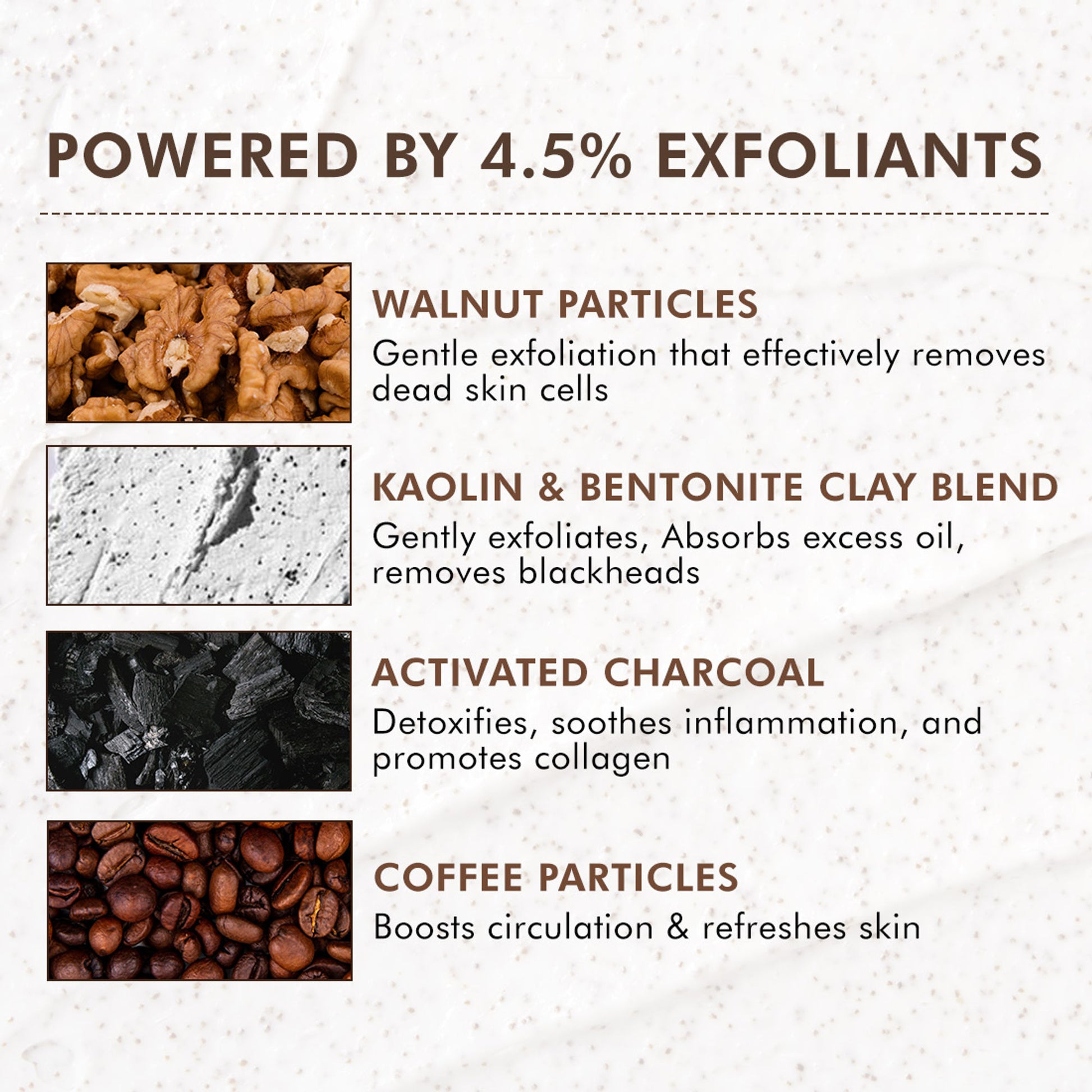 MCaffeine 4.5% Exfoliants Pore Clearing Coffee Cookie Face Scrub Remove Blackheads, Detan & Glow
