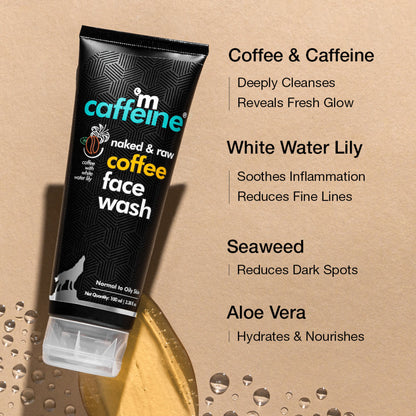 Mcaffeine Naked & Raw Coffee Face Wash For A Fresh & Glowing Skin Hydrating Face Cleanser For Oil