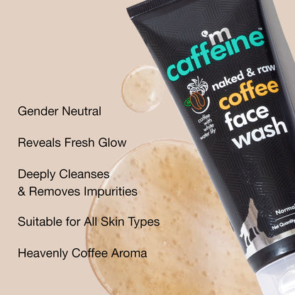Mcaffeine Naked & Raw Coffee Face Wash For A Fresh & Glowing Skin Hydrating Face Cleanser For Oil