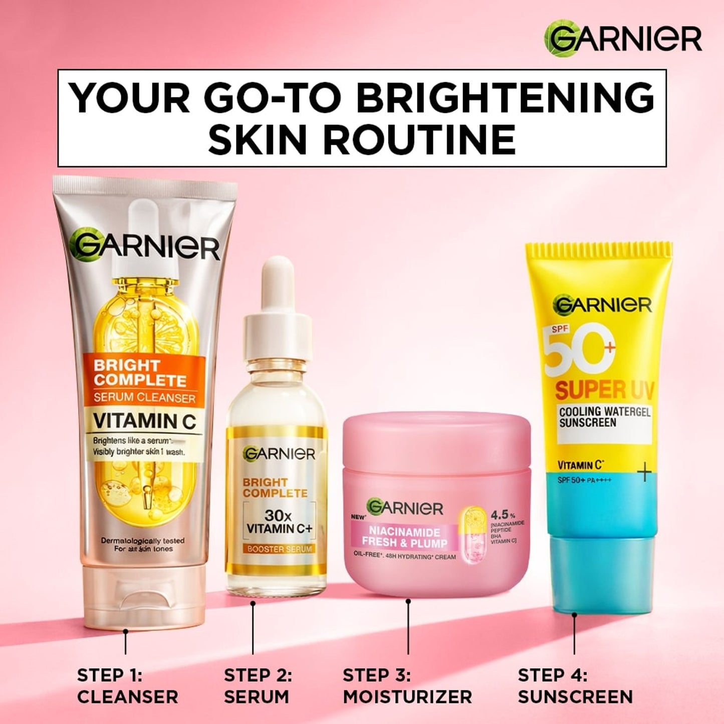 Garnier Fresh & Plump Niacinamide Sorbet Moisturizer, 4.5% Niacinamide Peptide BHA Vitamin C