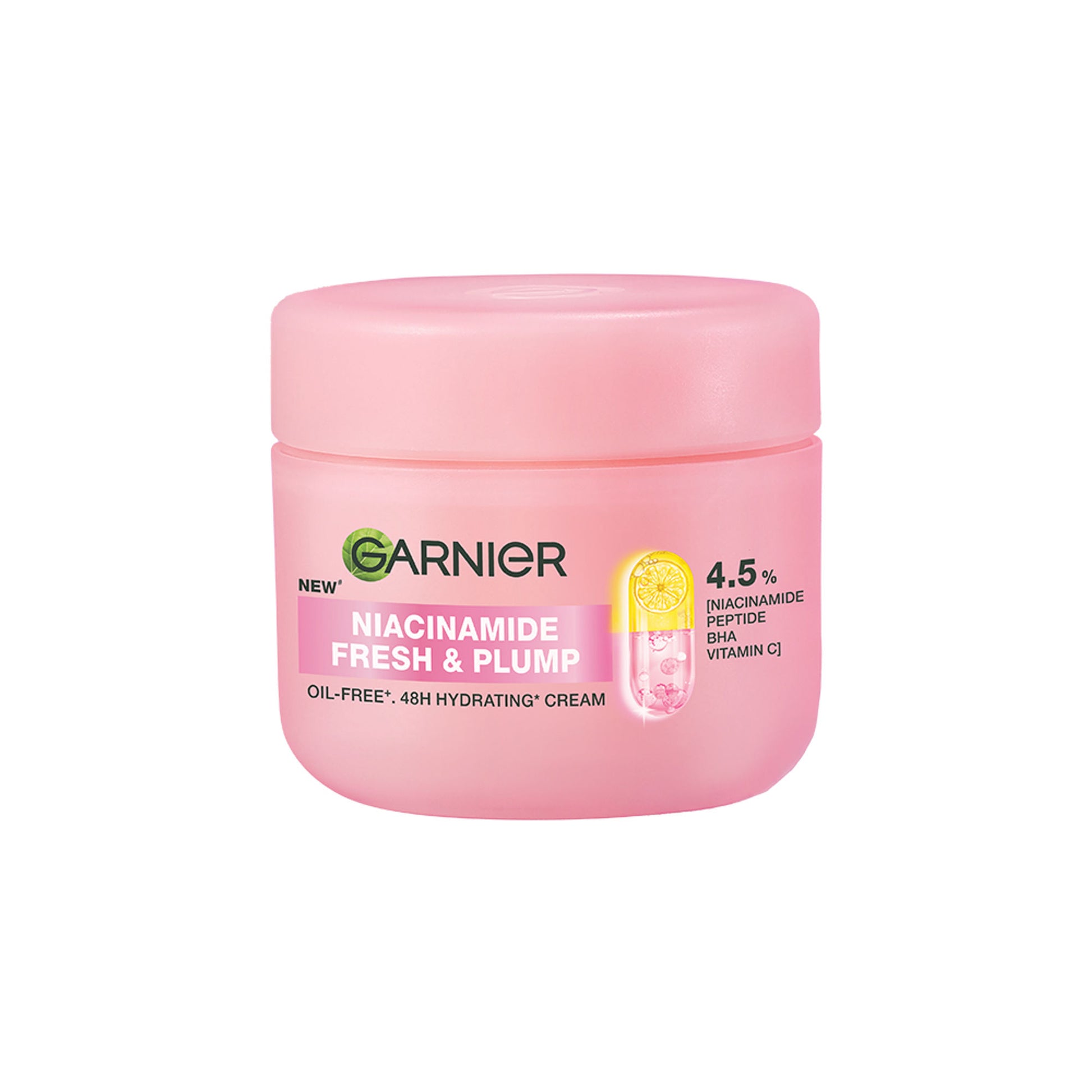 Garnier Fresh & Plump Niacinamide Sorbet Moisturizer, 4.5% Niacinamide Peptide BHA Vitamin C