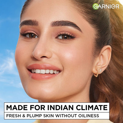 Garnier Fresh & Plump Niacinamide Sorbet Moisturizer, 4.5% Niacinamide Peptide BHA Vitamin C