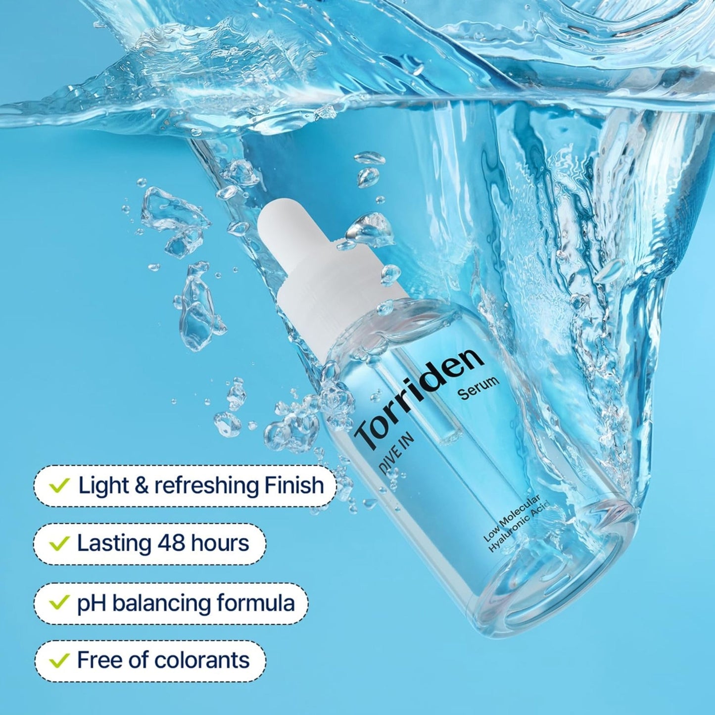Torriden Dive In Serum - Plumping & Hydrating Hyaluronic Acid Serum with Ceramide for Barrier Repair