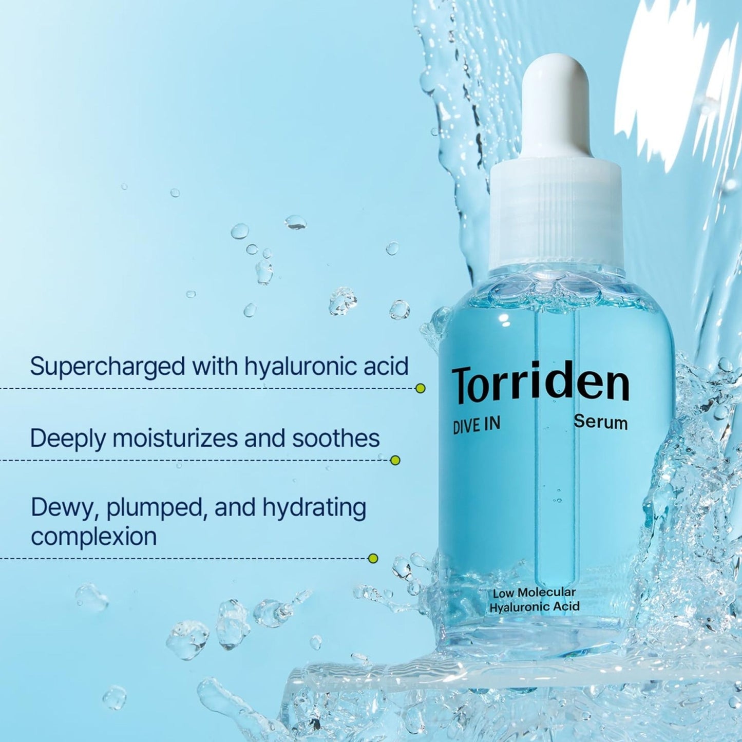Torriden Dive In Serum - Plumping & Hydrating Hyaluronic Acid Serum with Ceramide for Barrier Repair