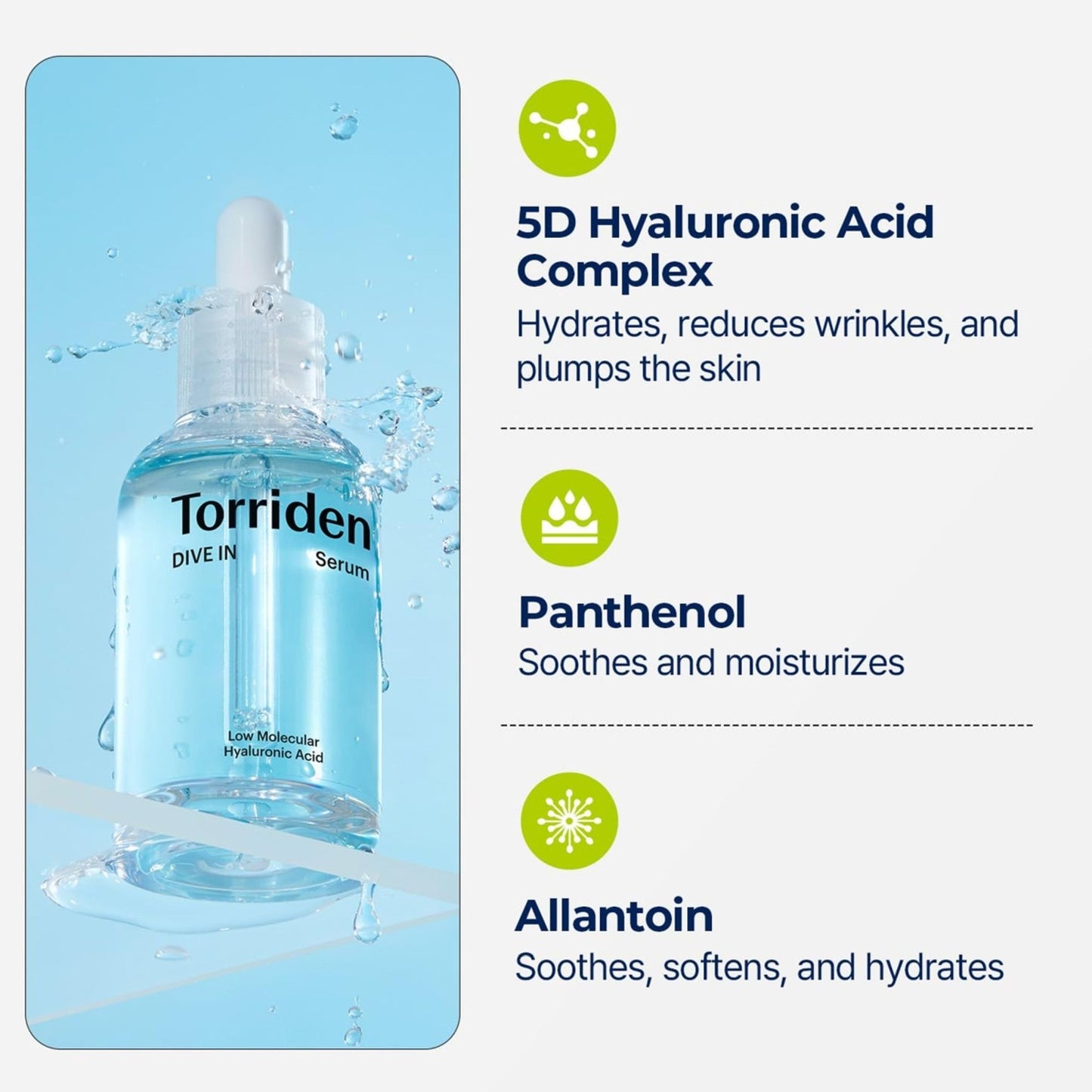 Torriden Dive In Serum - Plumping & Hydrating Hyaluronic Acid Serum with Ceramide for Barrier Repair
