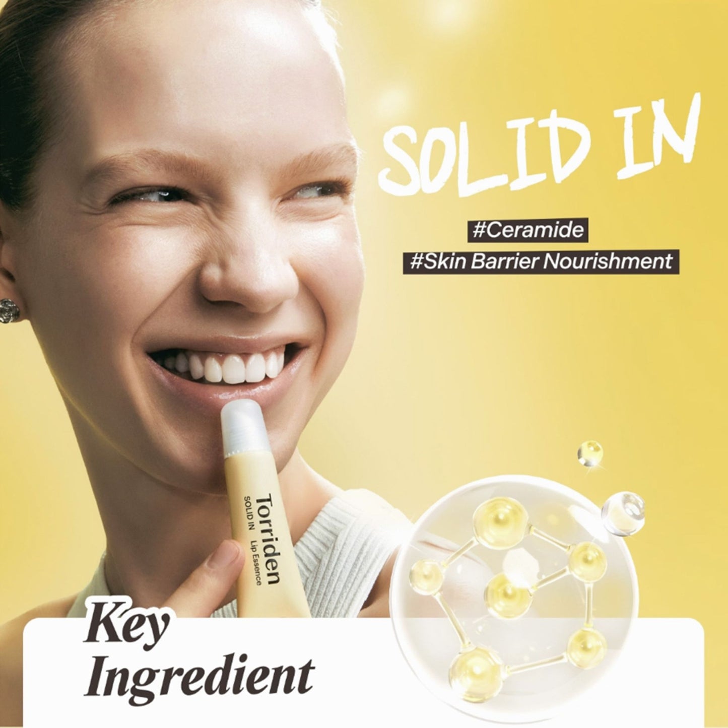Torriden Solid In Lip Essence - Korean Plumping Lip Balm with Ceramides, Hydrates Dry & Chapped Lips