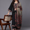 Dhiyona VA Women's Floral Yoke Design Sequinned Kurta with Trousers & Dupatta
