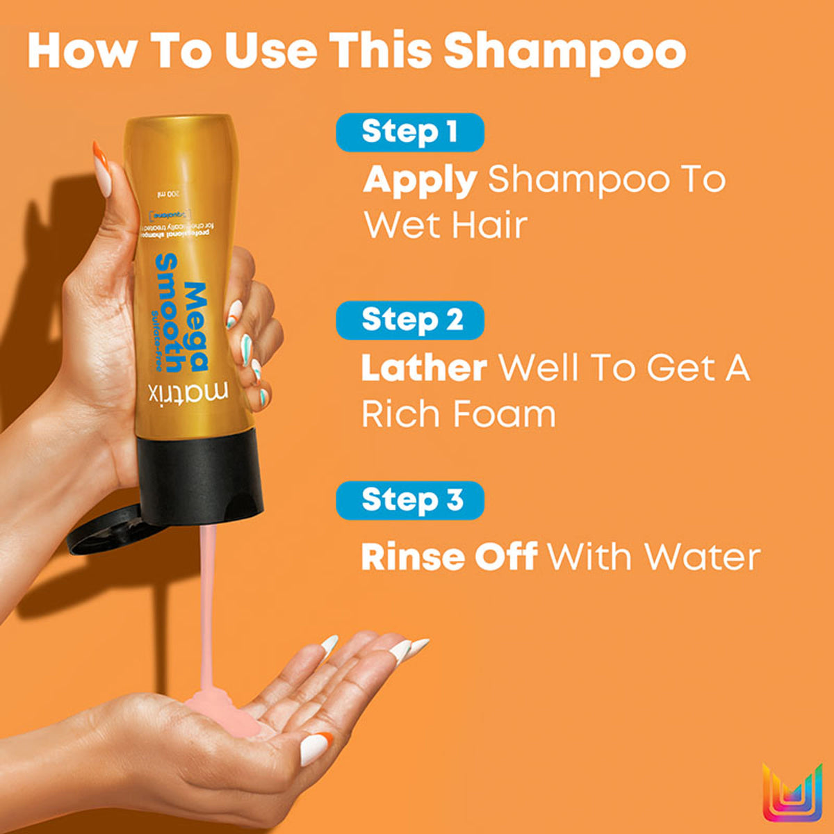Matrix Mega Smooth Sulfate-free Shampoo, Gentle Cleansing & Bond Repair, Safe for Treated Hair