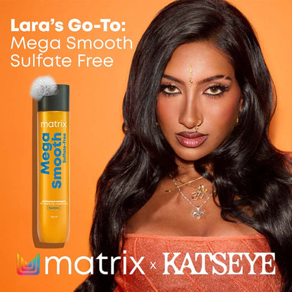 Matrix Mega Smooth Sulfate-free Shampoo, Gentle Cleansing & Bond Repair, Safe for Treated Hair