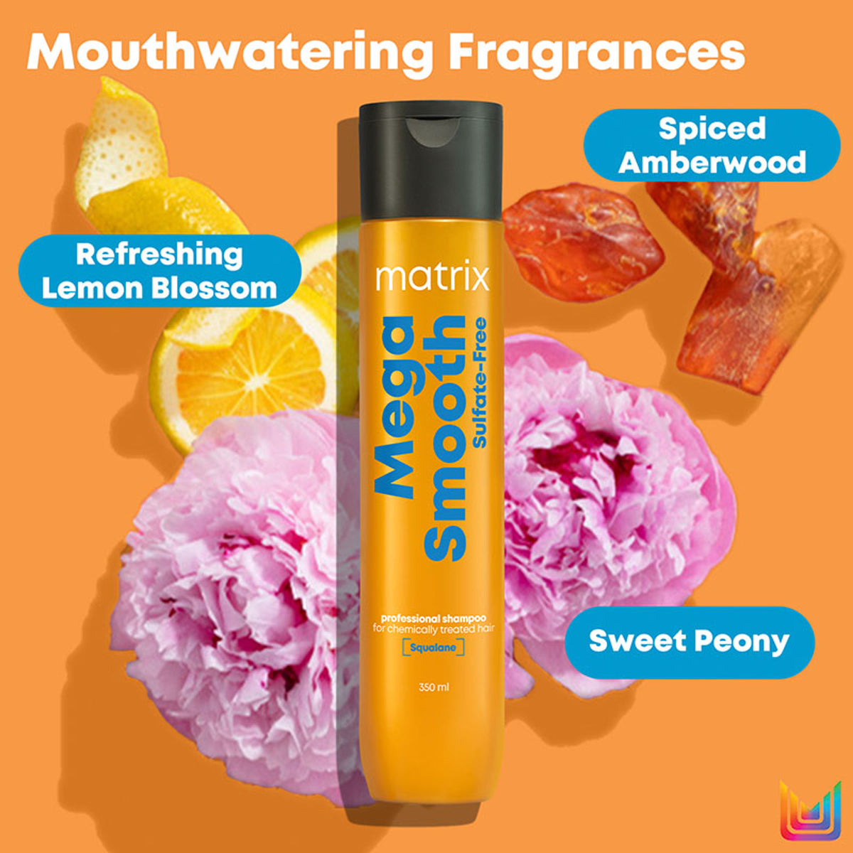 Matrix Mega Smooth Sulfate-free Shampoo, Gentle Cleansing & Bond Repair, Safe for Treated Hair