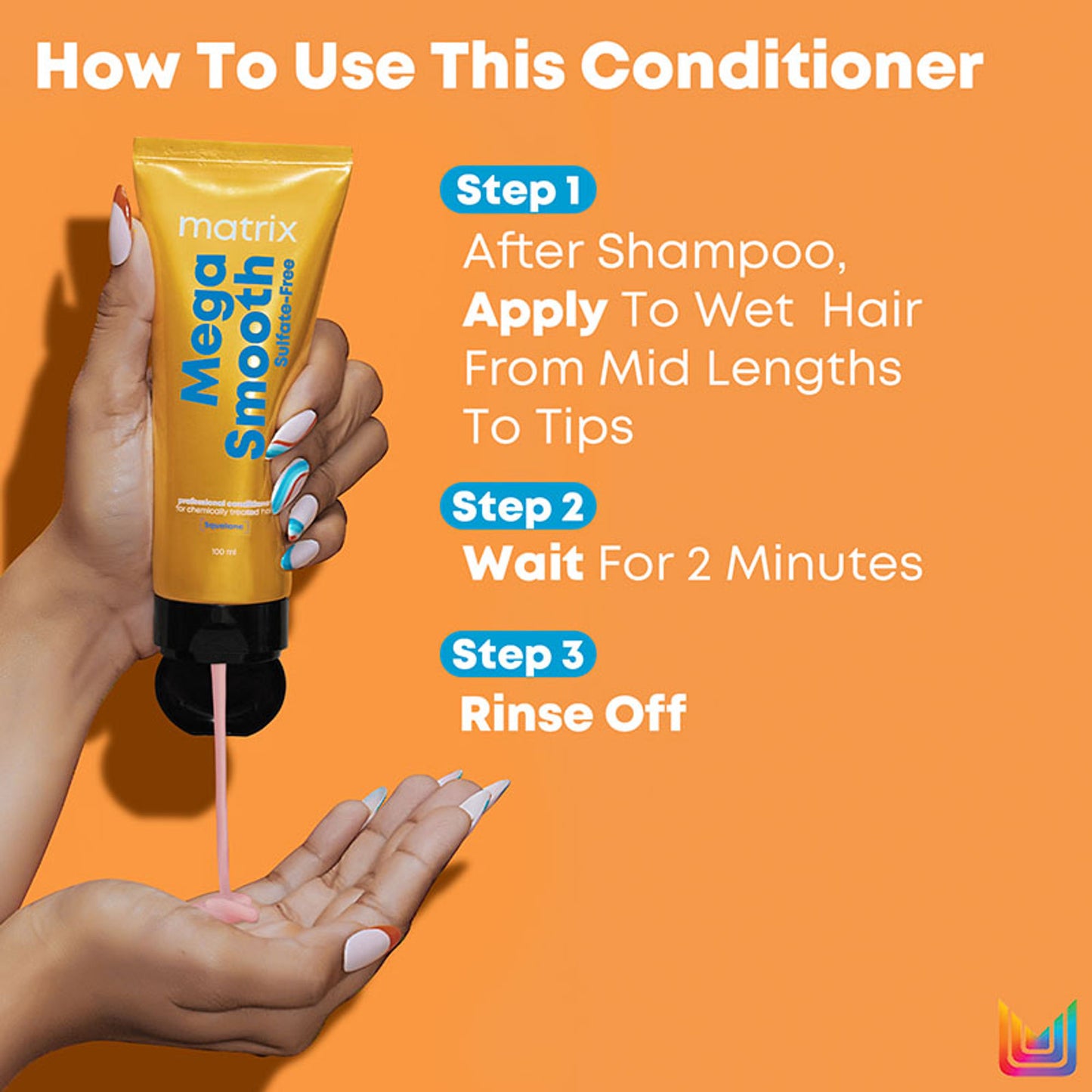Matrix Mega Smooth Sulfate-free Conditioner For Bond Repair, Smoothens Hair, Safe for Treated Hair