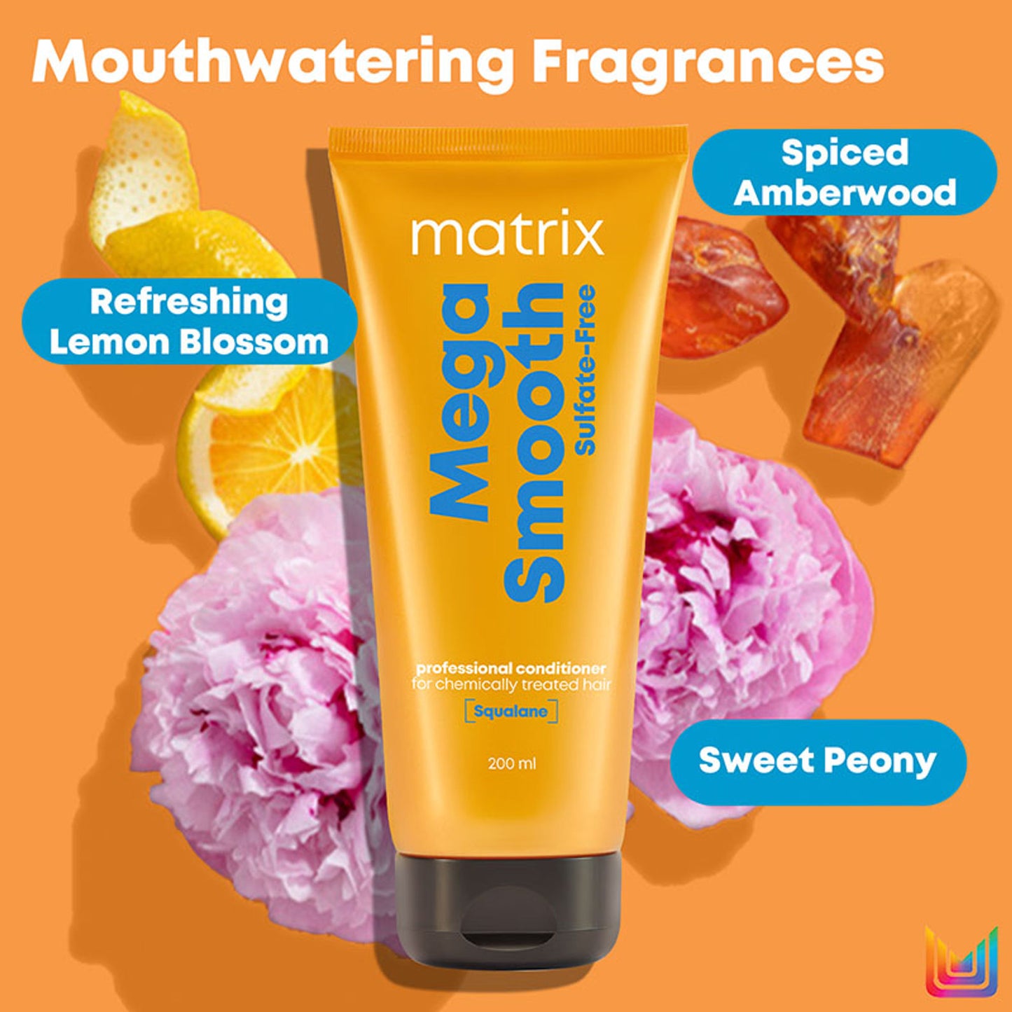 Matrix Mega Smooth Sulfate-free Conditioner For Bond Repair, Smoothens Hair, Safe for Treated Hair