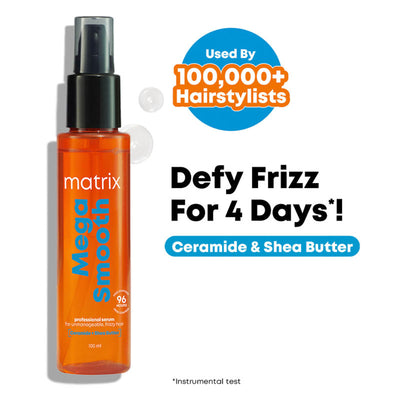 Matrix Mega Smooth Anti-Frizz Serum with Shea butter & Ceramides & 4-Days Frizz Control