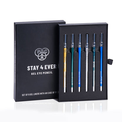 PAC Stay4Ever Gel Eye Pencil (Set Of 6)