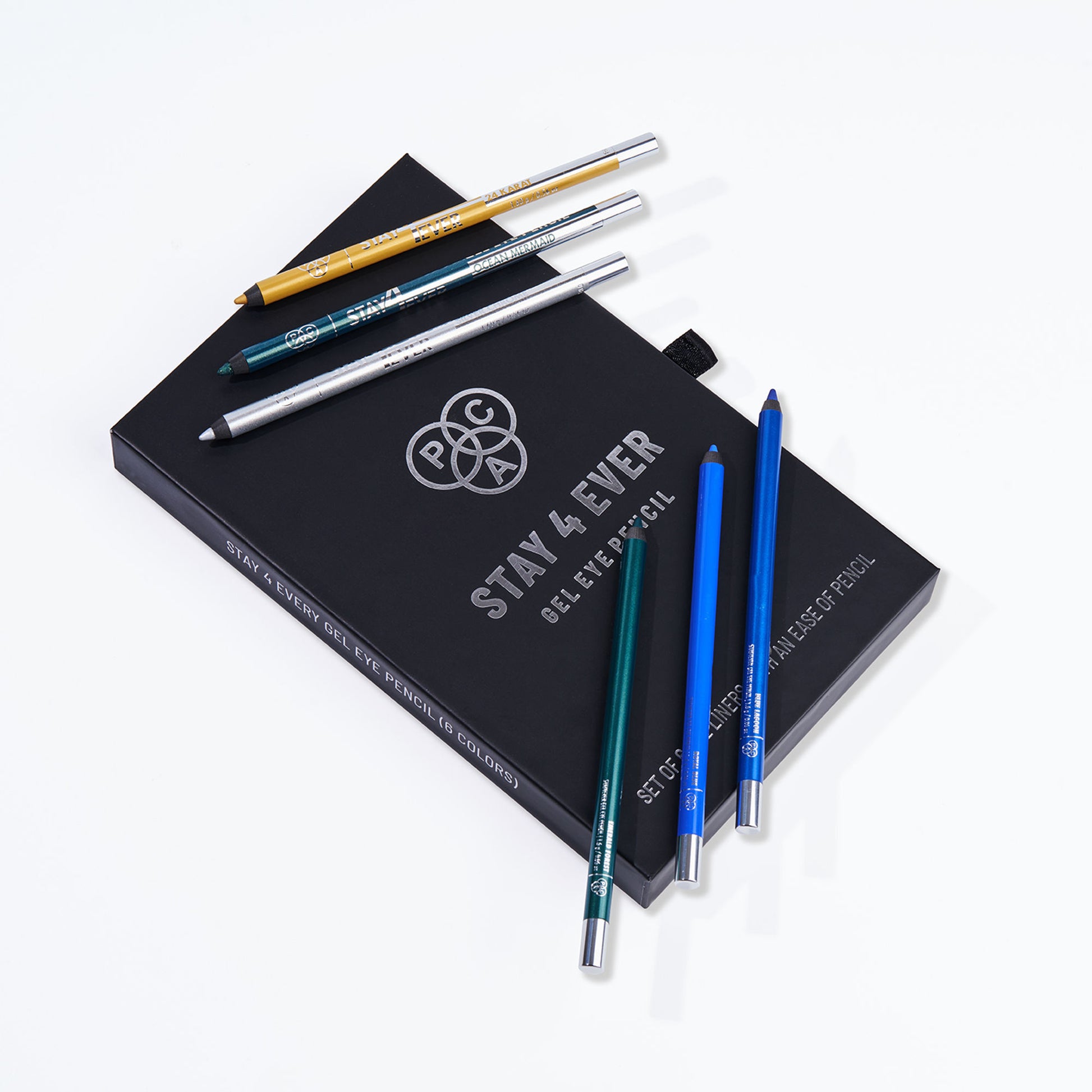 PAC Stay4Ever Gel Eye Pencil (Set Of 6)