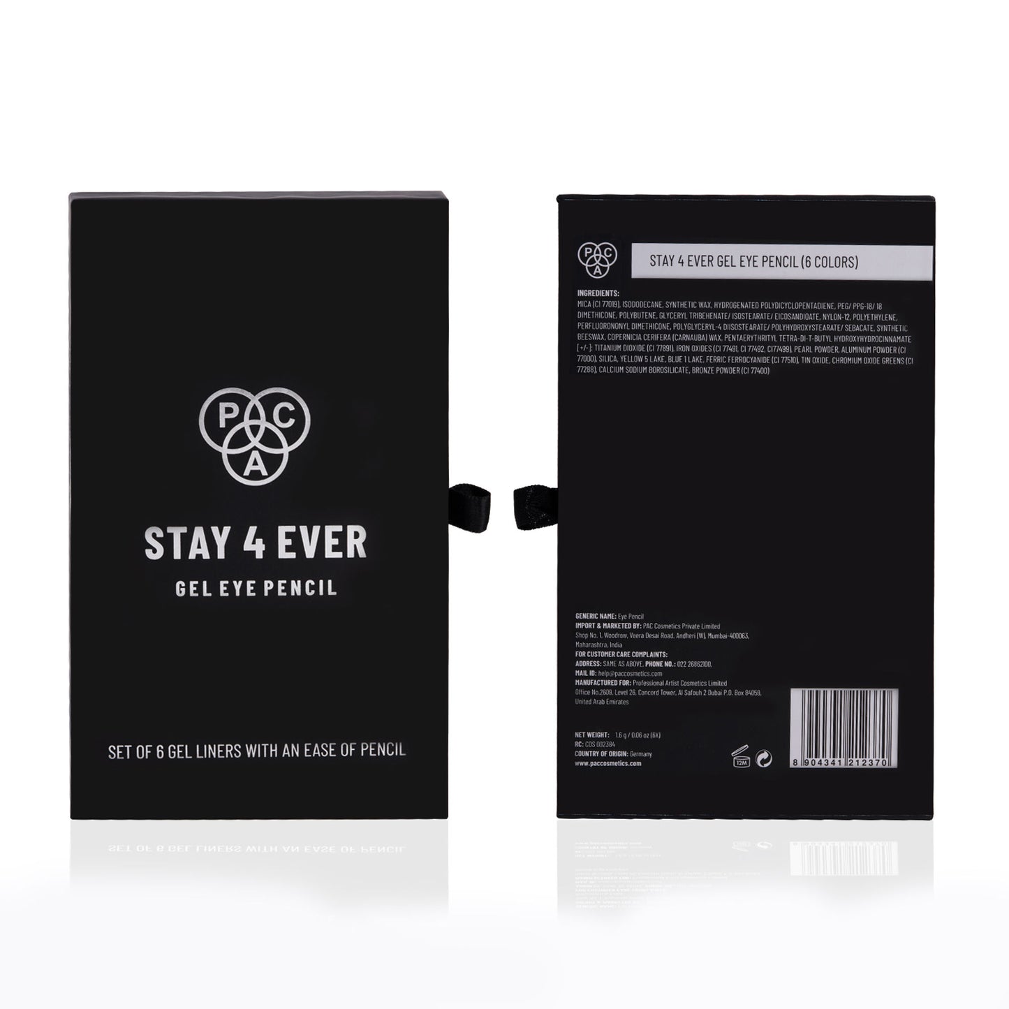 PAC Stay4Ever Gel Eye Pencil (Set Of 6)