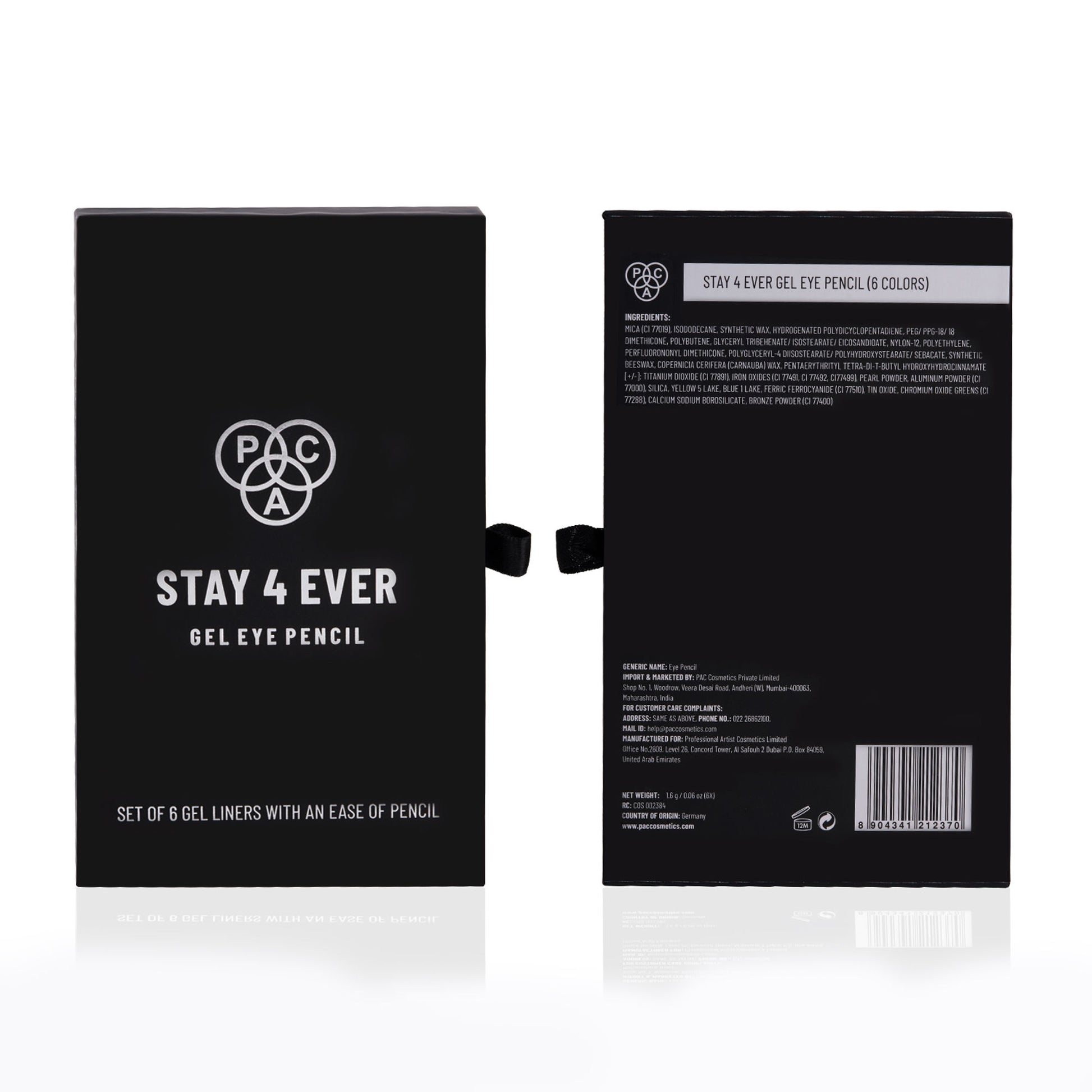 PAC Stay4Ever Gel Eye Pencil (Set Of 6)