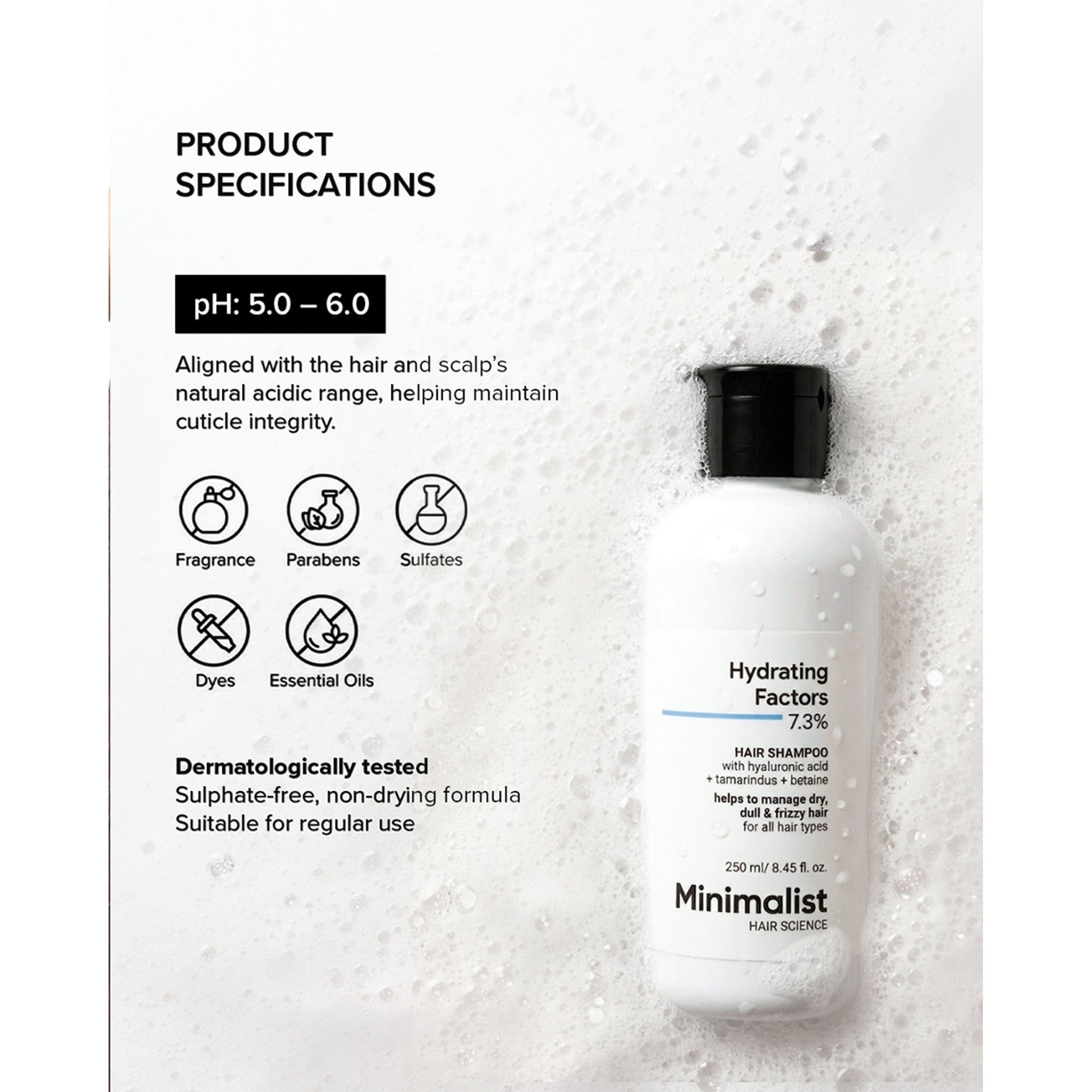 Minimalist Hydrating Factors 7.3% Hair Shampoo
