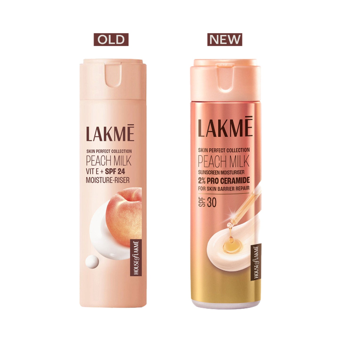 Lakmé Peach Moisturiser with SPF 30 & Ceramide, UV Defense & Barrier Repair, All Skin Types