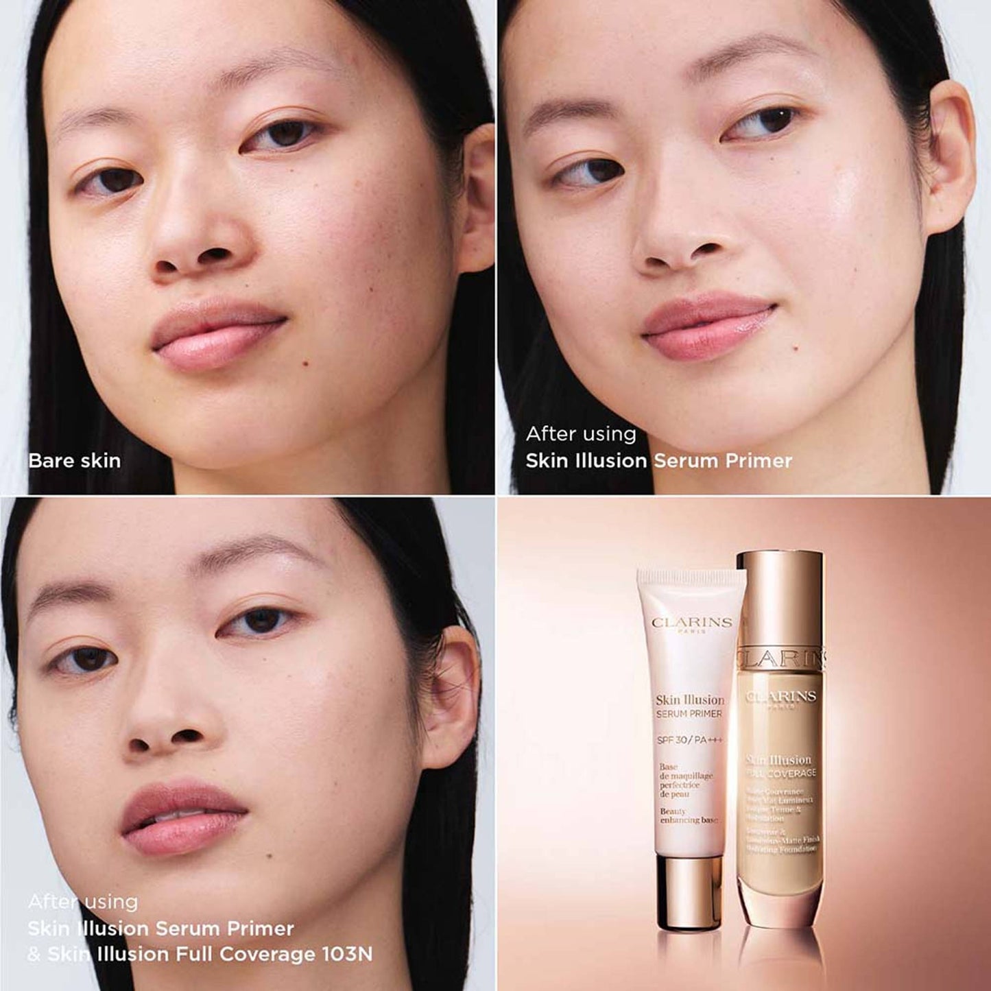 Clarins Skin Illusion Serum Face Primer SPF 30+++ - Transprent