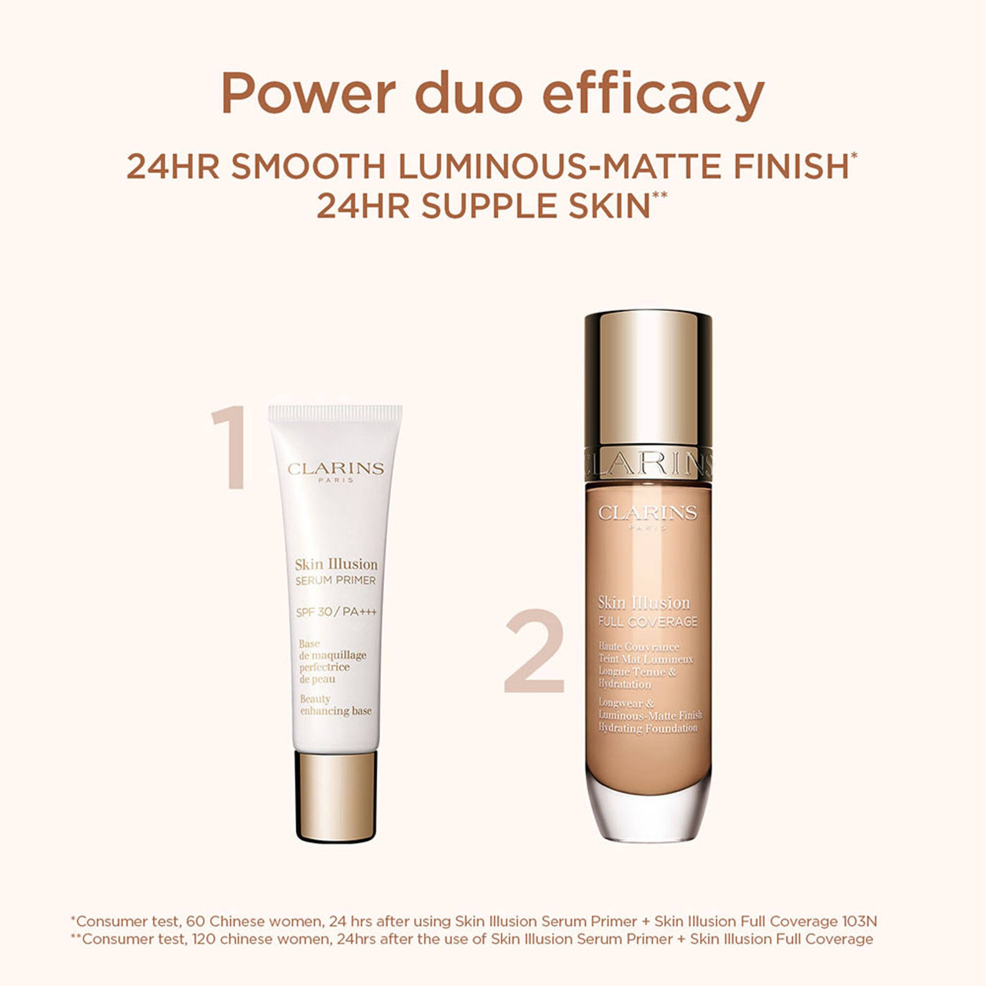 Clarins Skin Illusion Serum Face Primer SPF 30+++ - Transprent