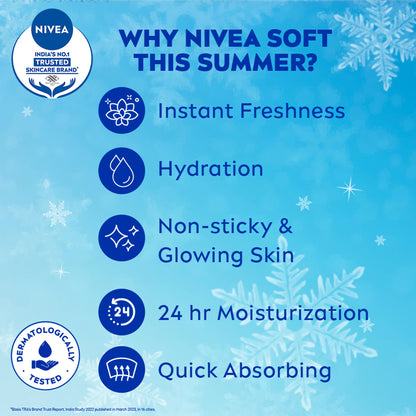 NIVEA Soft Light Moisturizing Cream Berry Blossom Fragrance With Vitamin E & Jojoba Oil