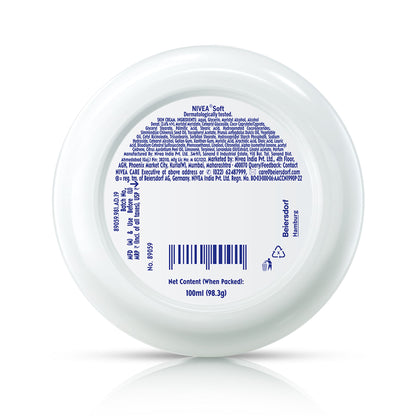 NIVEA Soft Moisturizing Cream Vitamin E Face Cream, Body Moisturizer 72H Hydration Dry & Normal Skin