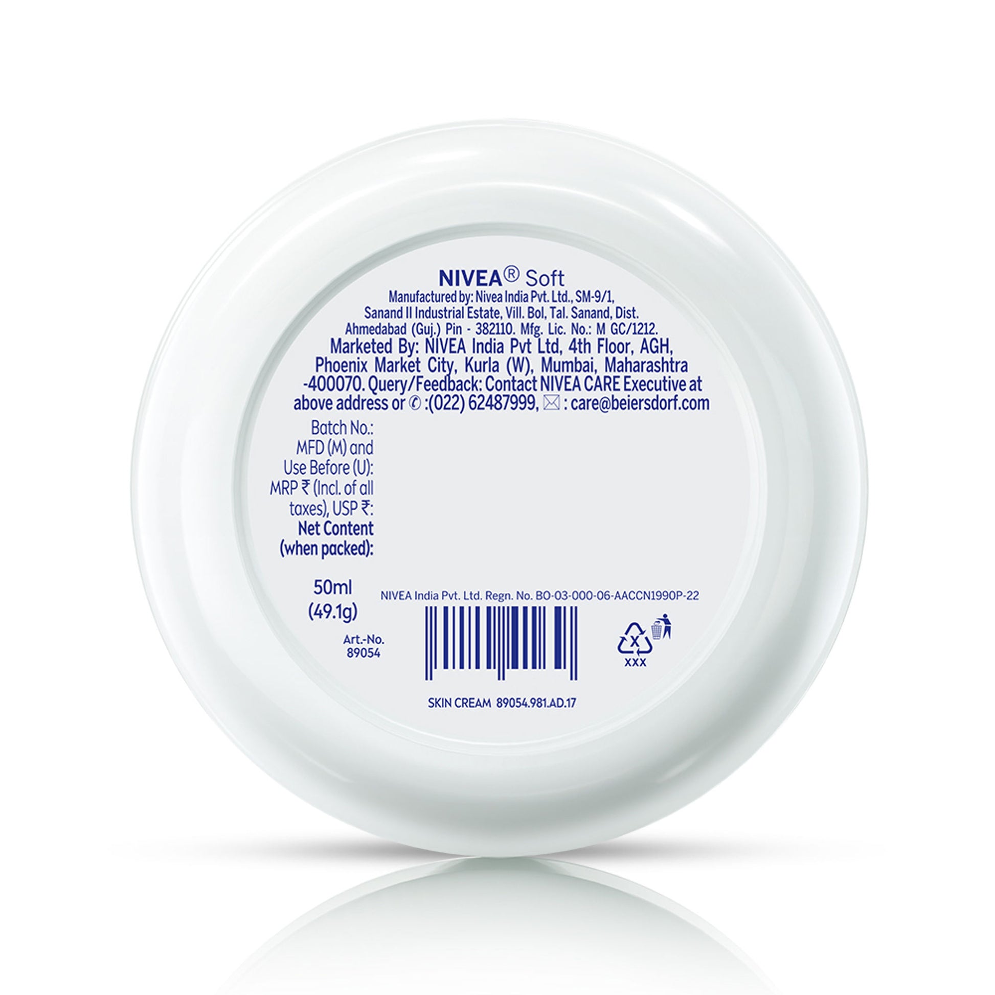 NIVEA Soft Moisturizing Cream Vitamin E Face Cream, Body Moisturizer 72H Hydration Dry & Normal Skin