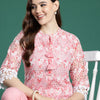 Indyancart IE Floral Embroidered Pure Cotton Co-Ords
