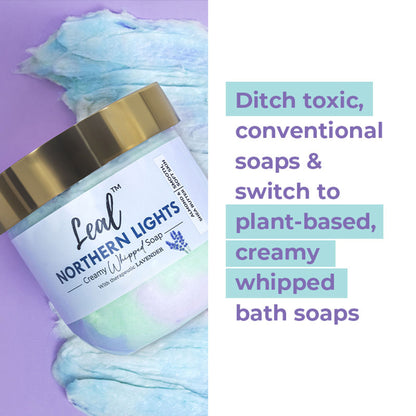 Leal Northern Lights Shea Lavender Bath Cream Whipped Soap