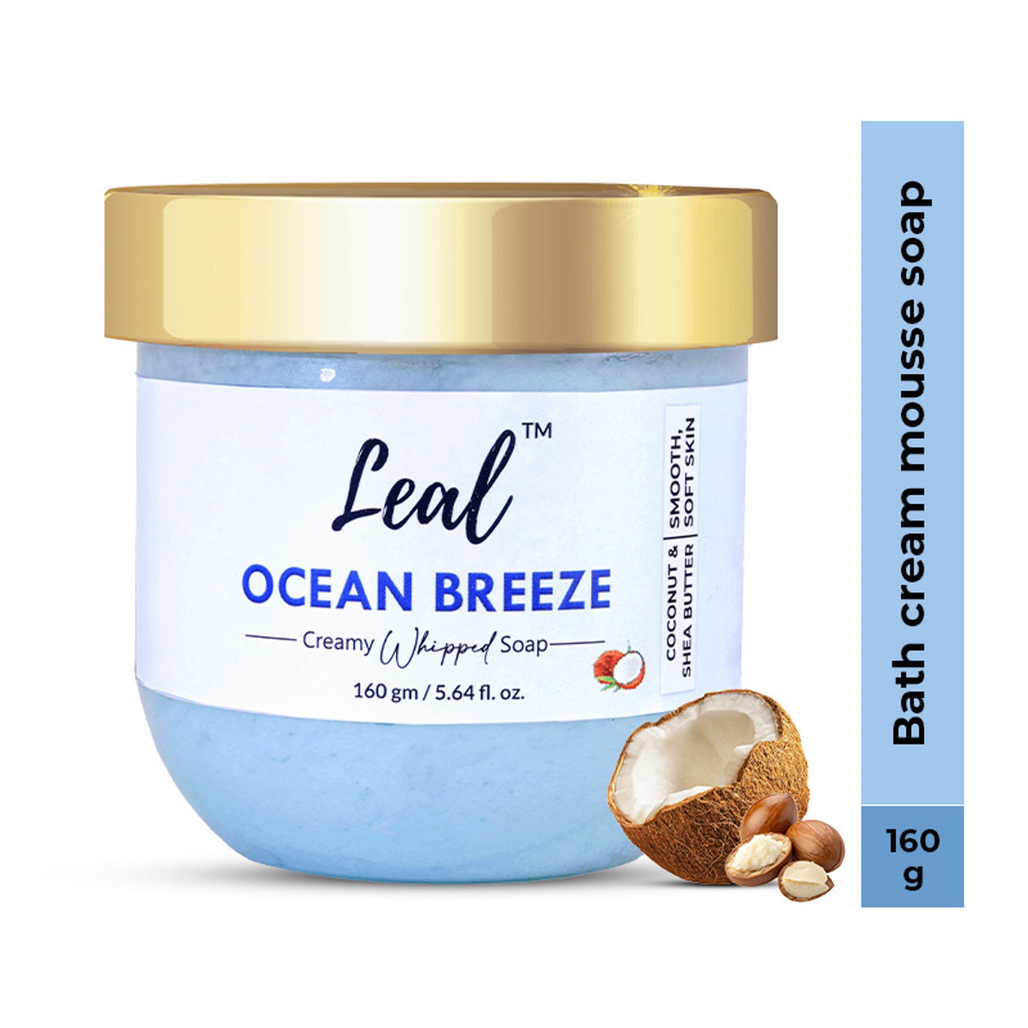 Leal Ocean Breeze Shea Coconut Bath Cream Whipped Soap