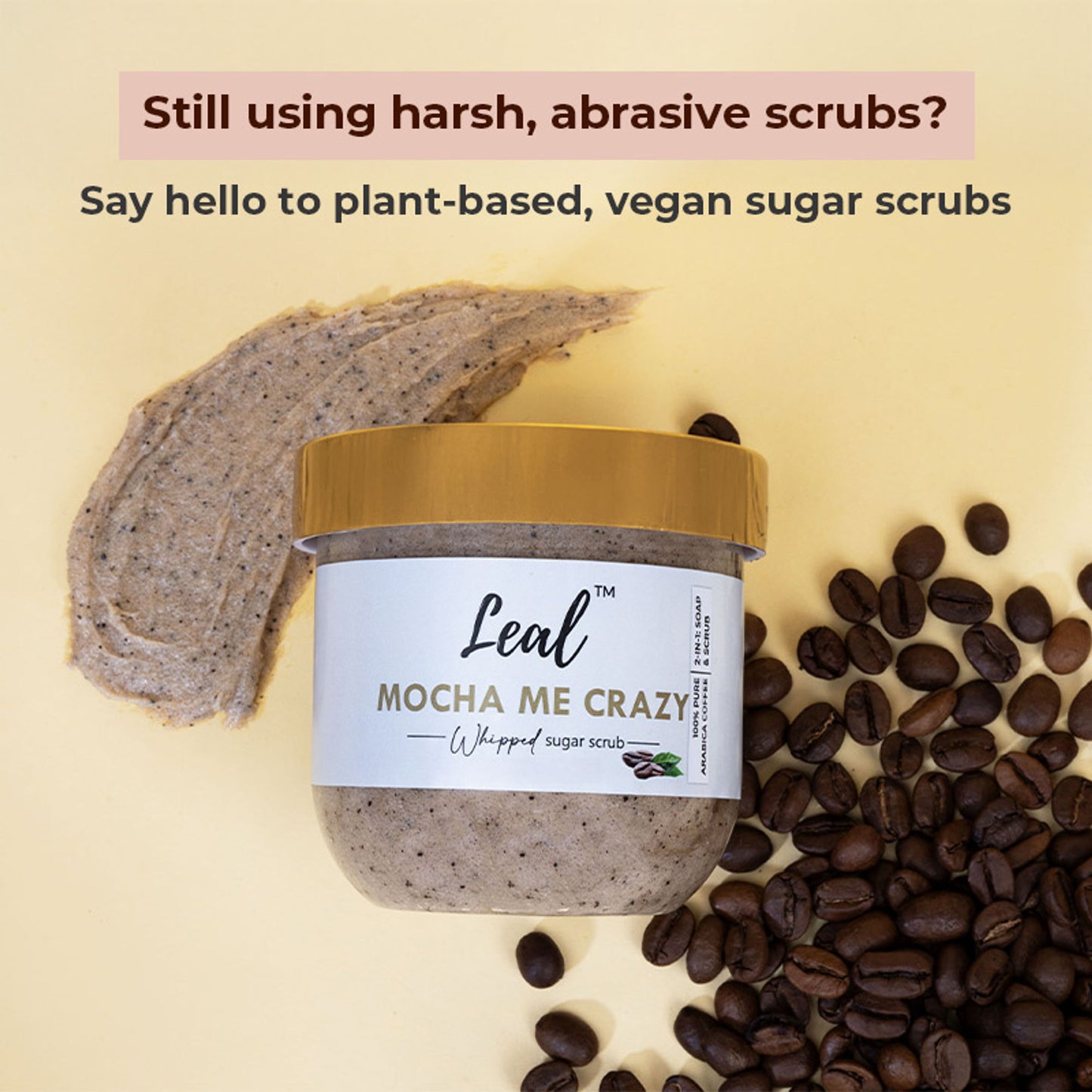 Leal Mocha Me Crazy Coffee Whipped Face & Body Sugar Scrub