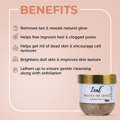 Leal Mocha Me Crazy Coffee Whipped Face & Body Sugar Scrub