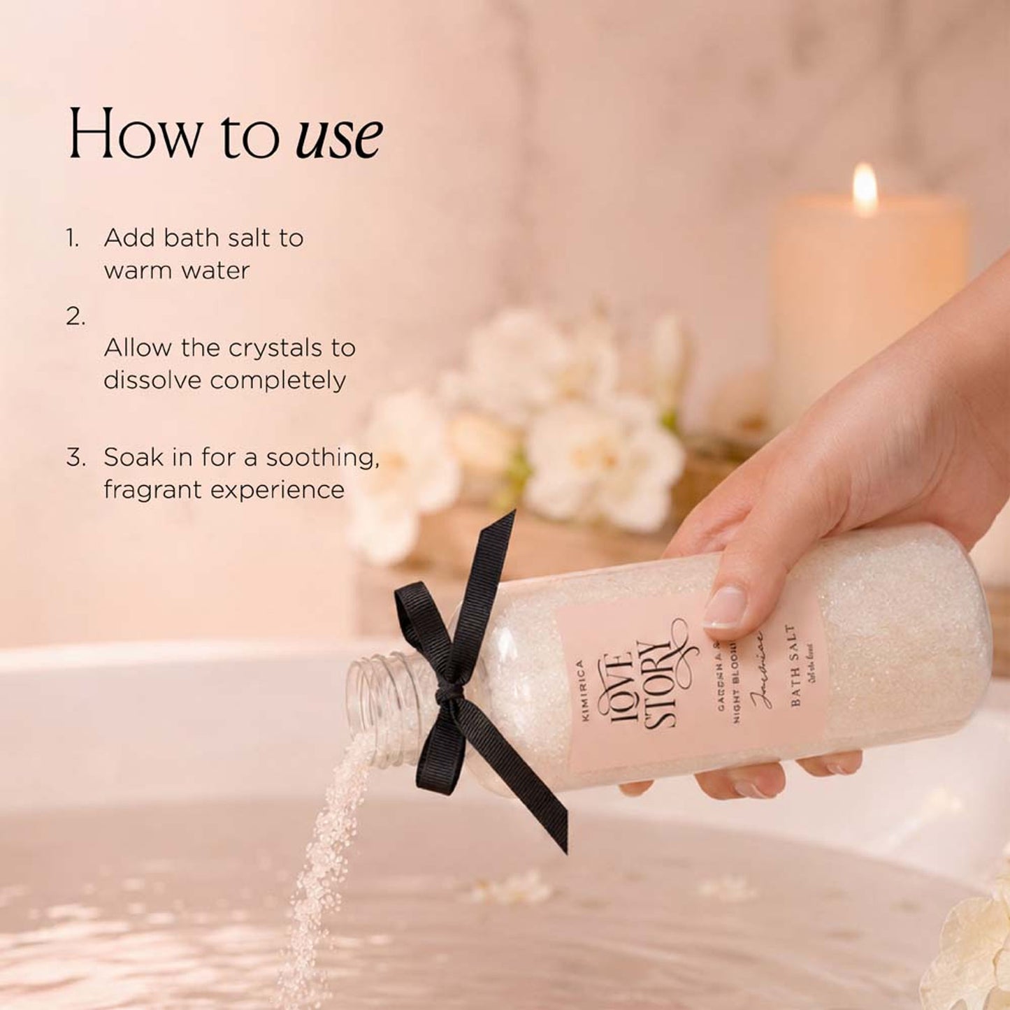 Kimirica Love Story Bath Salt for Body SPA, Relaxation and Pain Relief, 100% Vegan & Paraben Free