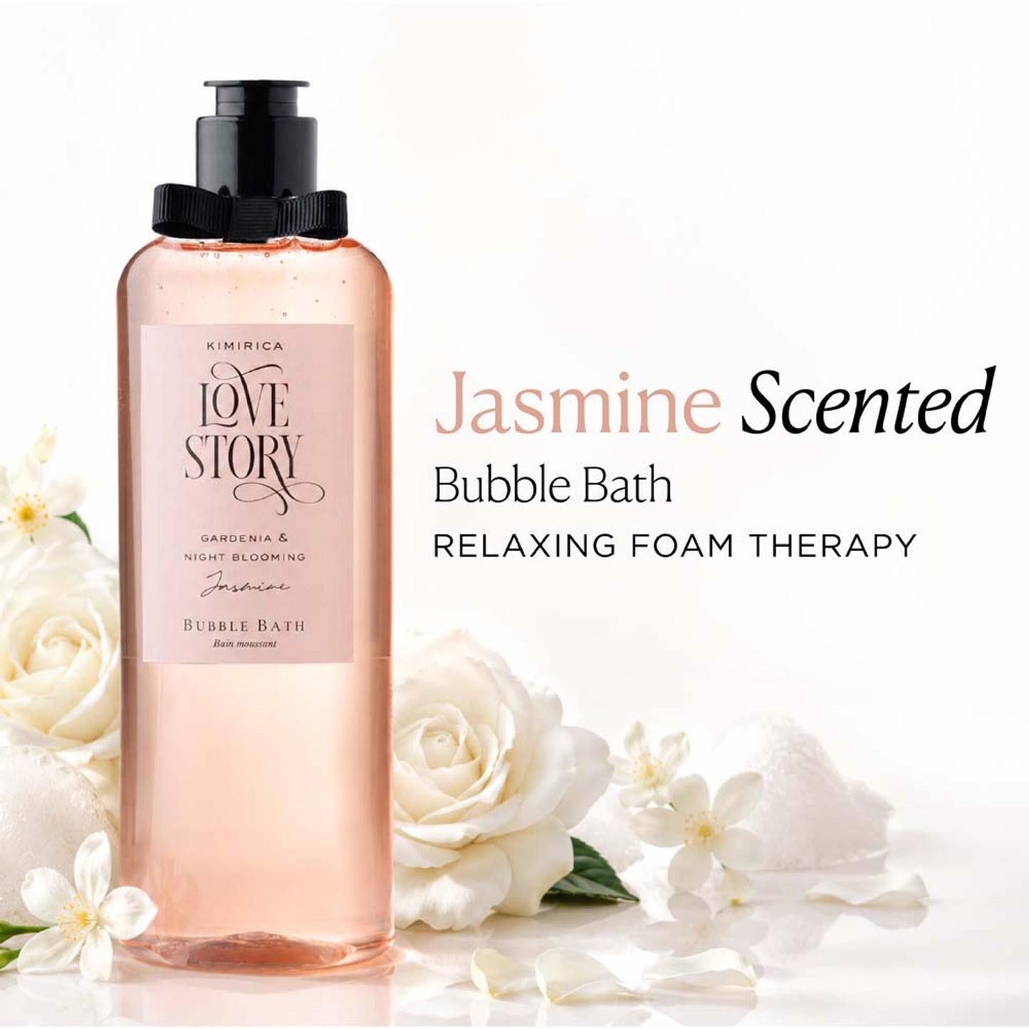 Kimirica Love Story Bubble Bath Bottle For Relaxing & Hydrating Bath, 100% Vegan & Paraben Free