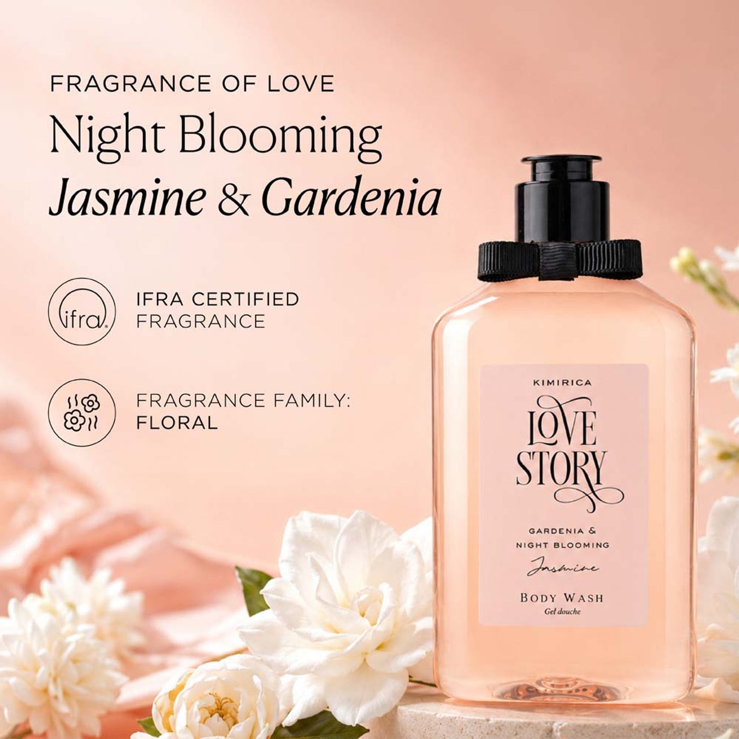 Kimirica Love Story Luxury Scented Body Wash For Soft And Supple Skin, 100% Vegan & Paraben Free