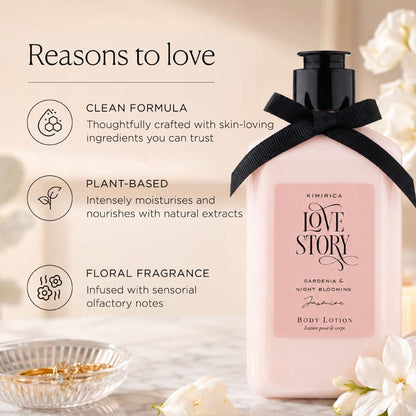 Kimirica Love Story Body Lotion For Dry Skin With Shea Butter, Jojoba Oil And Vitamin E, 100% Vegan