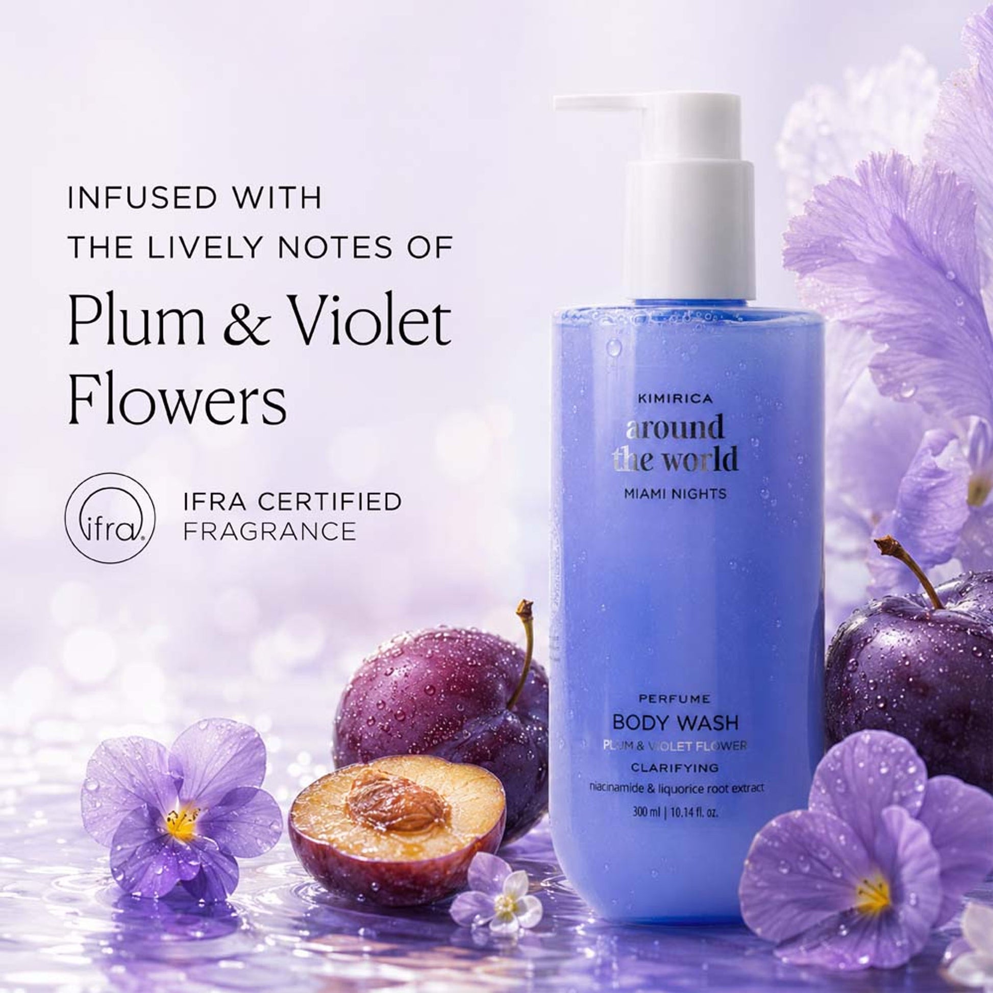 Kimirica Miami Nights Hydrating Sulphate Free Shower Gel With Vitamin E