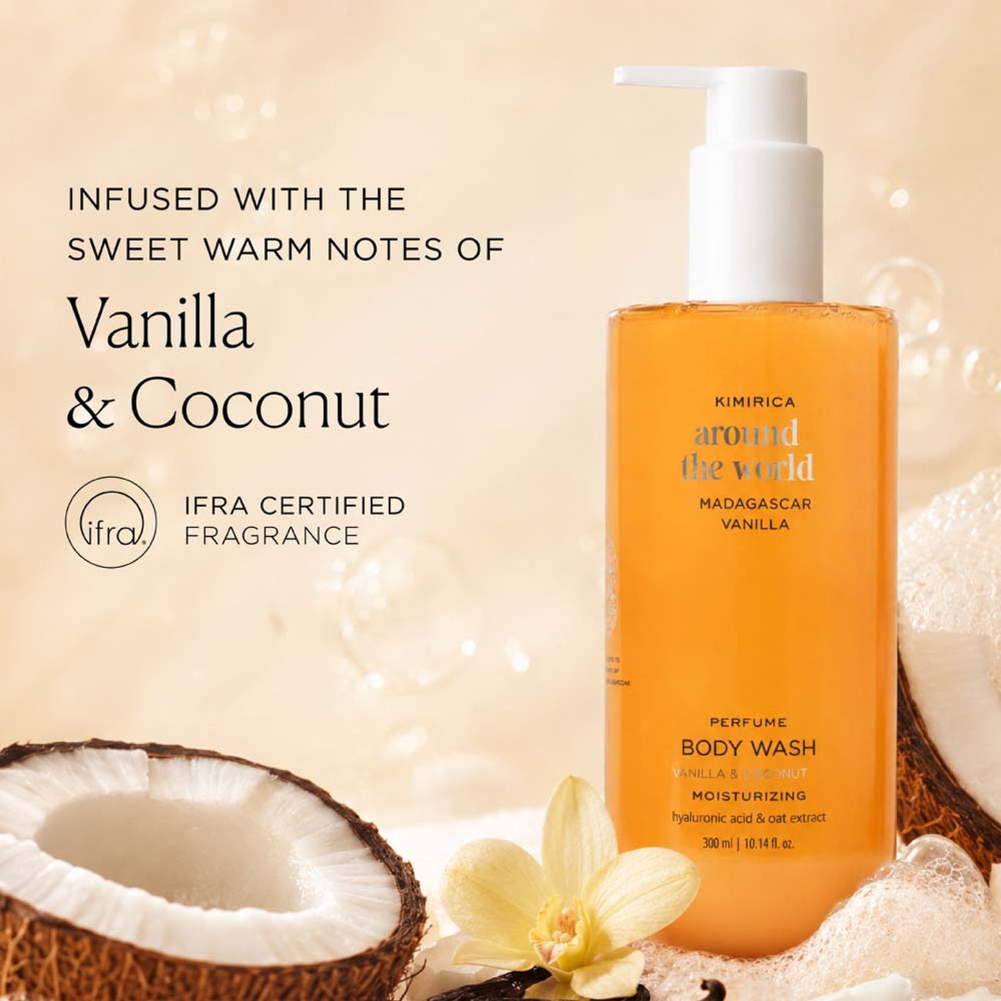 Kimirica Madagascar Vanilla Nourishing Shower Gel With Nettle Extract