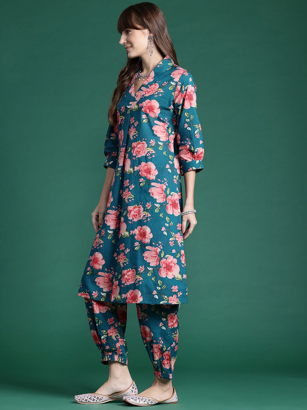 Dhiyona IE Floral Printed Pure Cotton Co-Ords