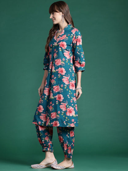 Dhiyona IE Floral Printed Pure Cotton Co-Ords