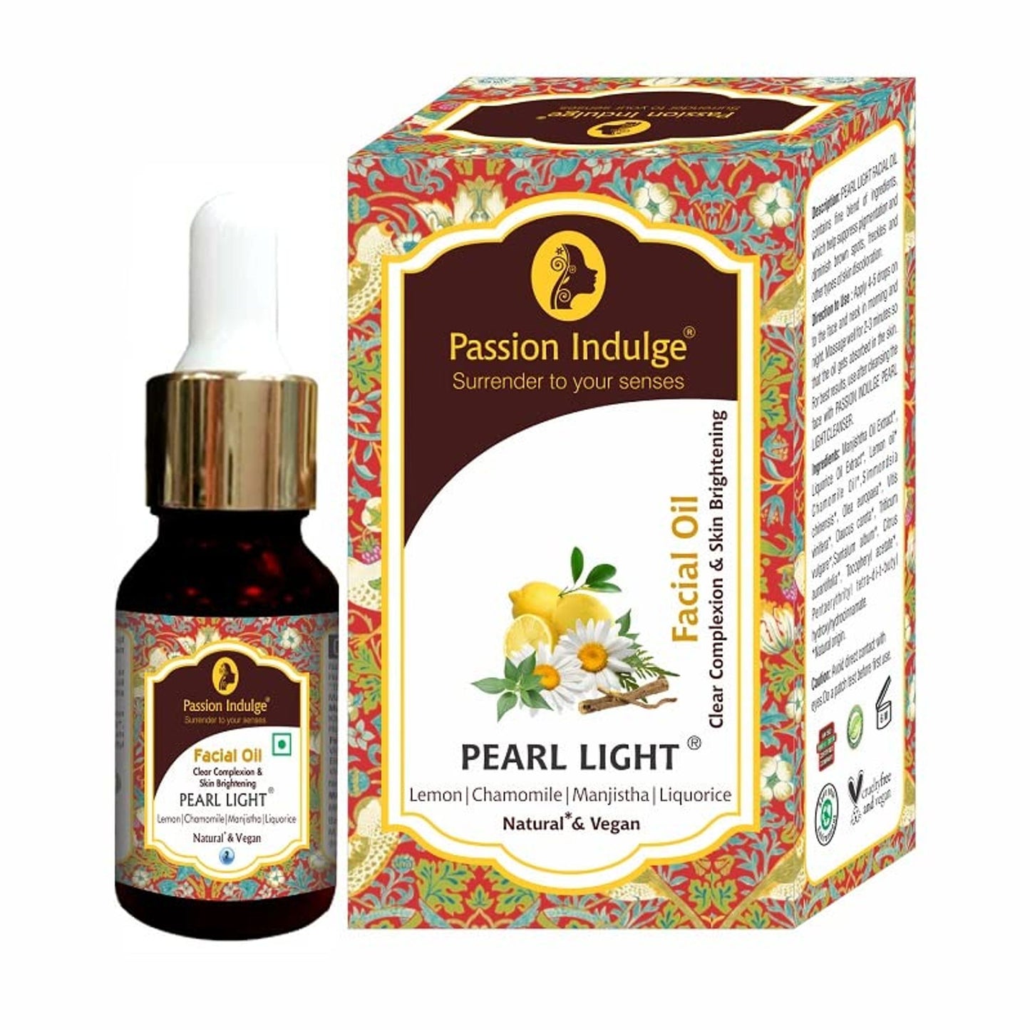 Passion Indulge Pearl Light Facial Oil for Clear Complexion & Skin Brightening