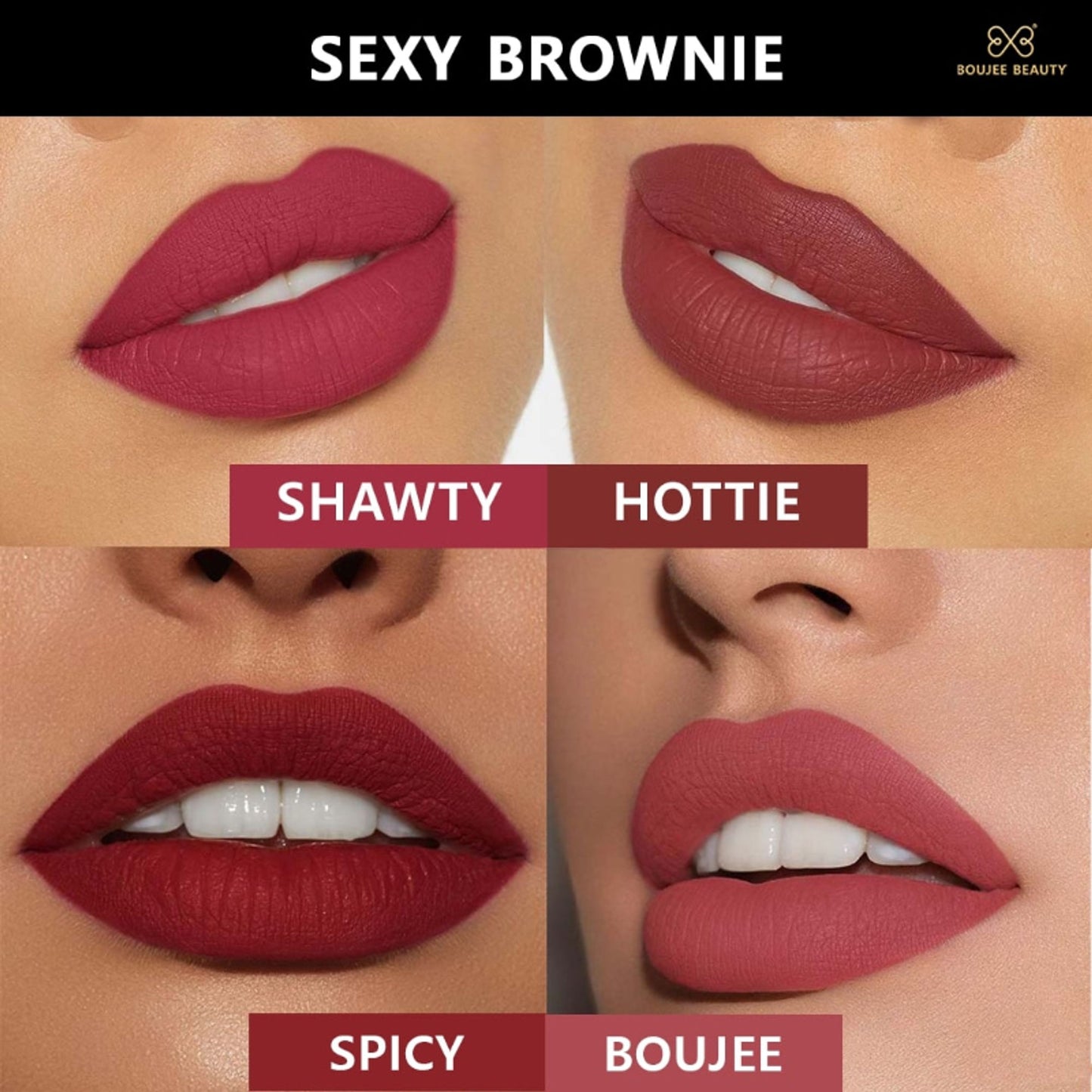 Boujee Beauty Mini Liquid Lipstick Combo - Sexy Brownie