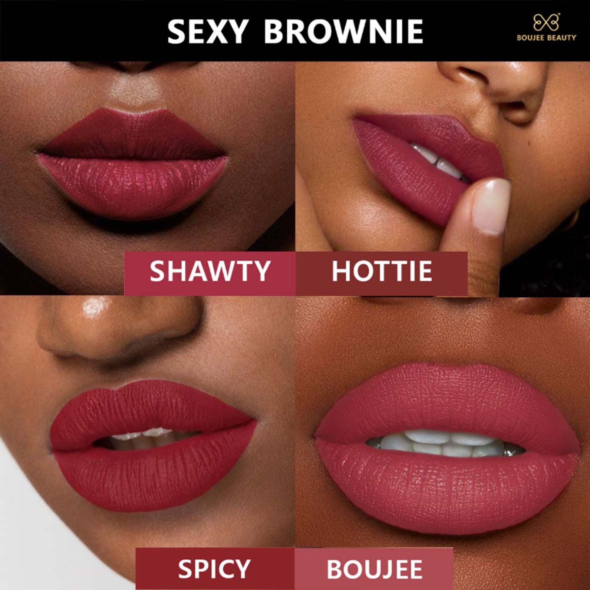 Boujee Beauty Mini Liquid Lipstick Combo - Sexy Brownie